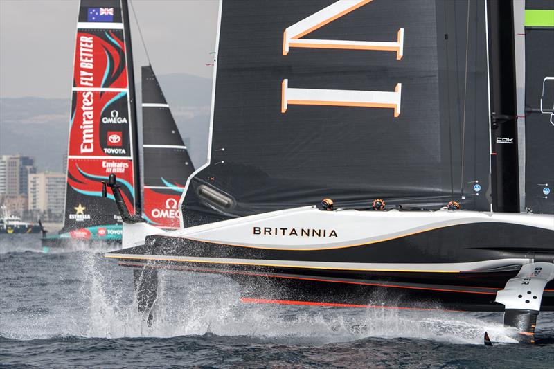 INEOS Britannia and Emirates Team NZ - Louis Vuitton 37th America's Cup, Race Day 3 - October 14, .2024 - photo © Ian Roman / America's Cup