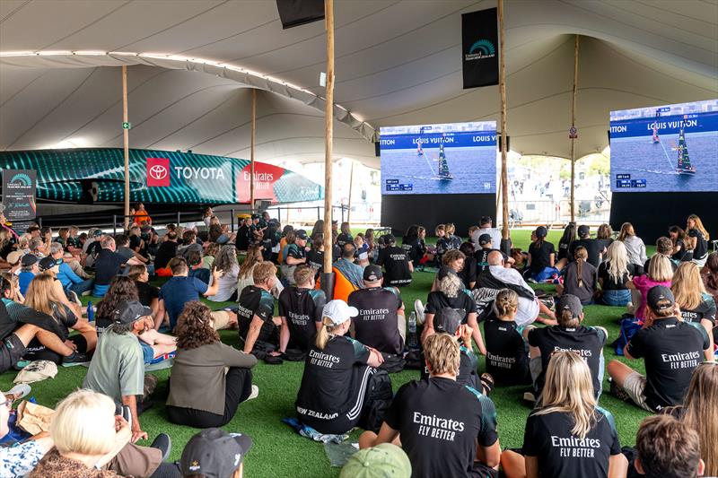 Kiwi supporters - Louis Vuitton 37th America's Cup, Race Day 3 - October 14, .2024 - photo © Ivo Rovira / America's Cup