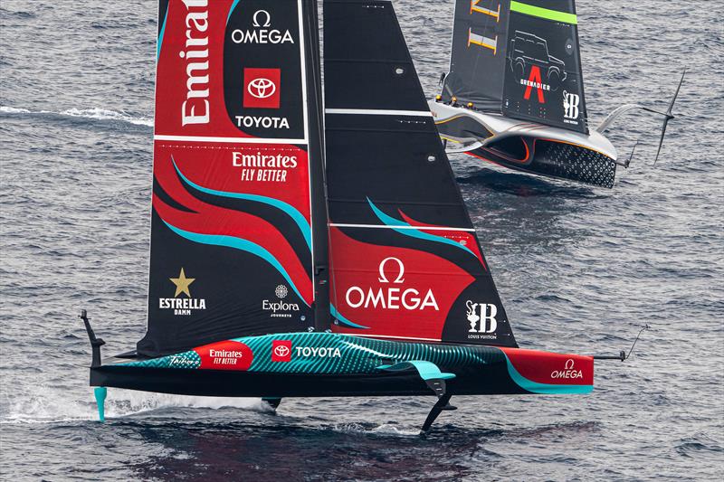 INEOS Britannia and Emirates Team NZ - Louis Vuitton 37th America's Cup, Race Day 3 - October 14, .2024 - photo © Ricardo Pinto / America's Cup