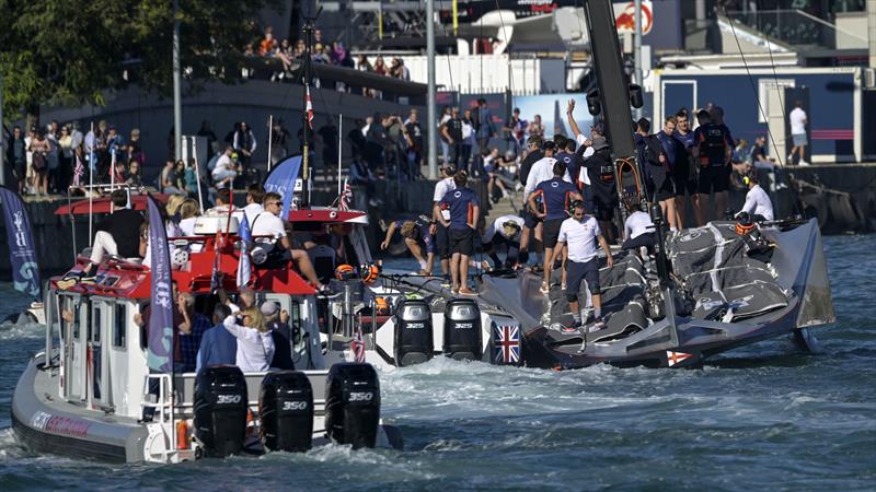 INEOS Britannia entering the Port of Barcelona after the Louis Vuitton 37th America's Cup - photo © David Maynard / www.alleycatphotographer.com