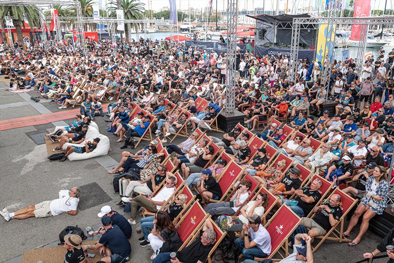 Fans on the beach in Barcelona - Day 1 of AC37 -  Barcelona - 16 October 2024 photo copyright Ivo Rovira / America's Cup taken at Royal New Zealand Yacht Squadron and featuring the AC75 class