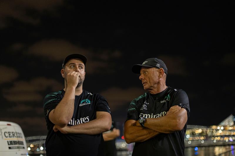 Emirates Team New Zealand design and shore crews work around the clock to repair their AC75 raceboat damaged on Thursday - August 31, 2024 - Barcelona - photo © Emirates Team NZ