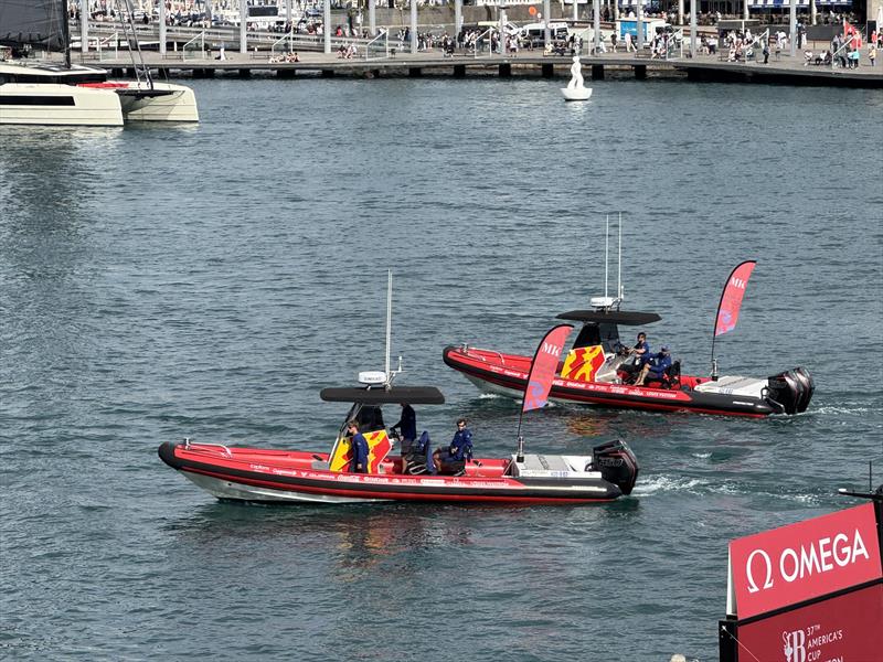 New Zealand's Protector boats have been a feature on the course photo copyright NZMarine taken at Royal New Zealand Yacht Squadron and featuring the ACC class