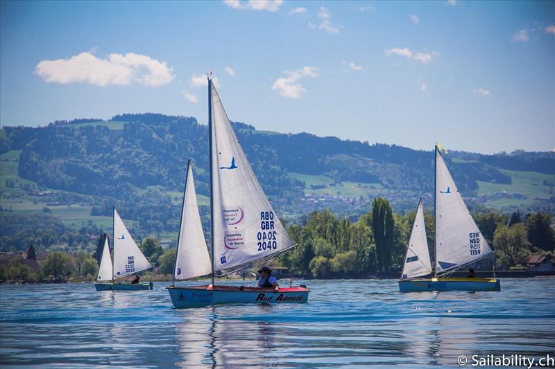 Access Class Europeans practice race in Arbon, Switzerland photo copyright www.sailability.ch taken at Yacht Club Arbon and featuring the Hansa class