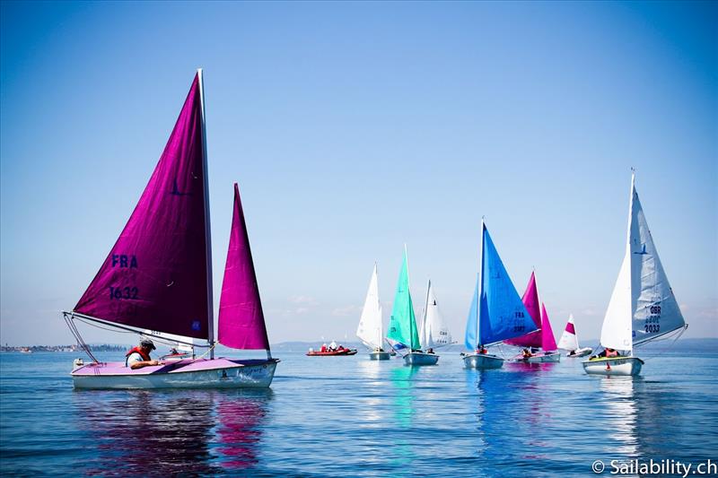 Access Class Europeans practice race in Arbon, Switzerland photo copyright www.sailability.ch taken at Yacht Club Arbon and featuring the Hansa class