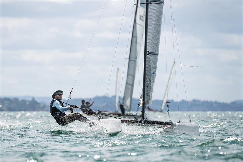 A - class - Combined Int. A-class and Int. Tornado Nationals - Milford Cruising Club - February 2025 - photo © Justin Mitchell www.justinmitchell.co.nz - Instagram: @jl_mitchell_