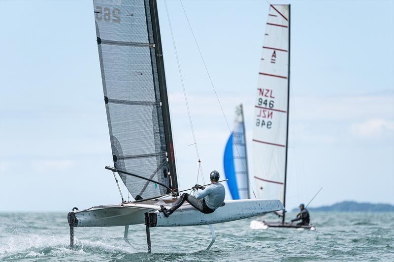 A-class - Combined Int. A-class and Int. Tornado Nationals - Milford Cruising Club - February 2025 - photo © Justin Mitchell www.justinmitchell.co.nz - Instagram: @jl_mitchell_