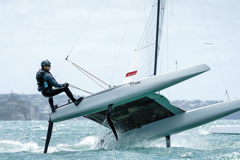 A-Class - Combined Int. A-class and Int. Tornado Nationals - Milford Cruising Club - February 2025 - photo © Justin Mitchell www.justinmitchell.co.nz - Instagram: @jl_mitchell_