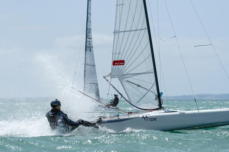 A-Class - Combined Int. A-class and Int. Tornado Nationals - Milford Cruising Club - February 2025 - photo © Justin Mitchell www.justinmitchell.co.nz - Instagram: @jl_mitchell_