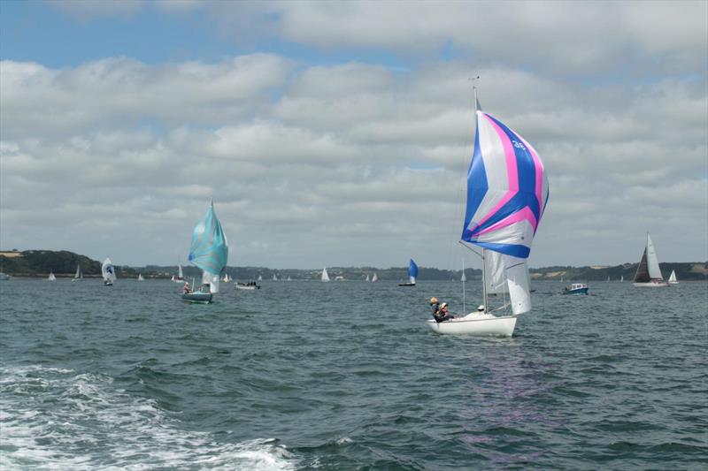 Ajax Class at Falmouth Week 2024 photo copyright Dan Teubert, Jenna, Abi Rickard taken at Royal Cornwall Yacht Club and featuring the Ajax class