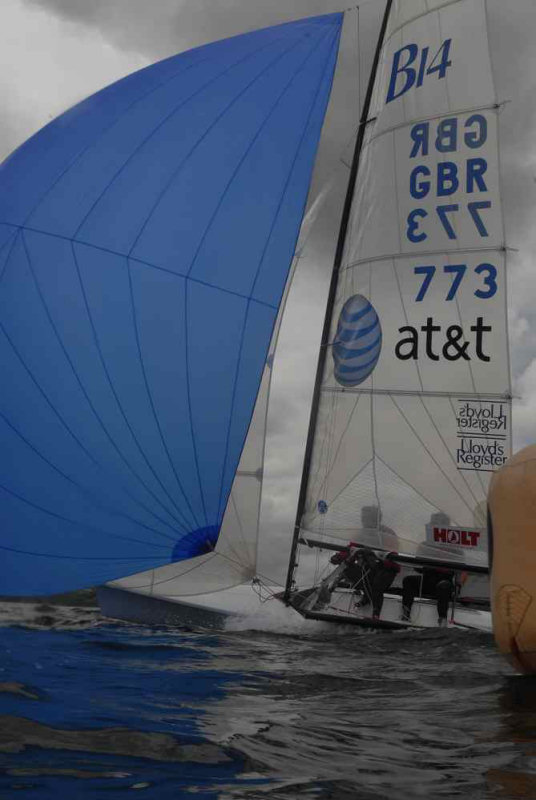 Racing in Carrick Roads on the final day of the B14 World Championships photo copyright Lee Whitehead / www.photolounge.co.uk taken at Restronguet Sailing Club and featuring the B14 class