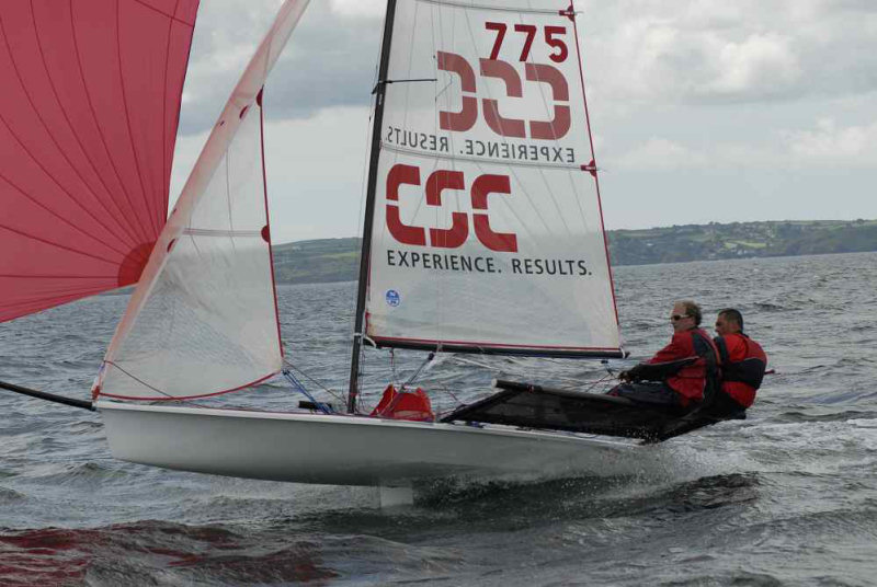 Racing in Carrick Roads on the final day of the B14 World Championships photo copyright Lee Whitehead / www.photolounge.co.uk taken at Restronguet Sailing Club and featuring the B14 class