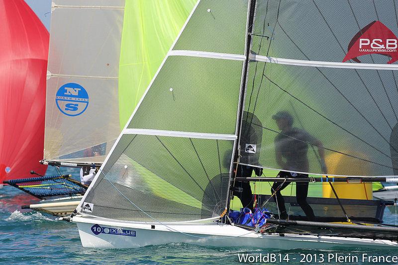 The B14 Worlds at Plerin photo copyright Christophe Ducarroir taken at Centre Nautique De Plerin and featuring the B14 class