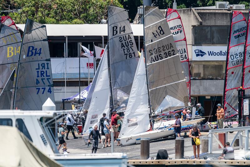 Launch time during the B14 Worlds 2025 on Sydney Harbour photo copyright Andrew Lee / @aclee.photo taken at Woollahra Sailing Club and featuring the B14 class