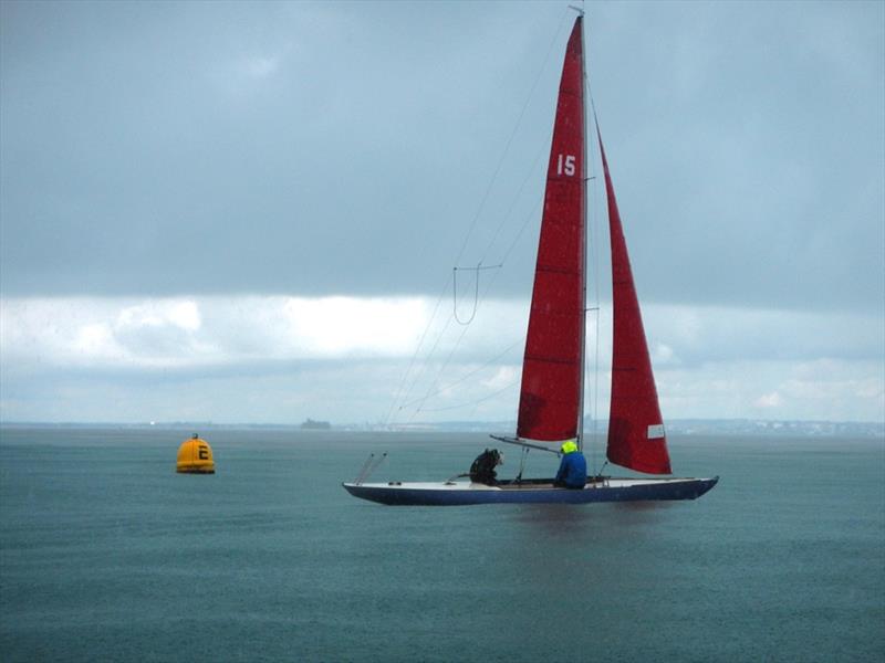 Bembridge Redwing early September racing in the rain photo copyright Mike Samuelson taken at Bembridge Sailing Club and featuring the Bembridge Redwing class