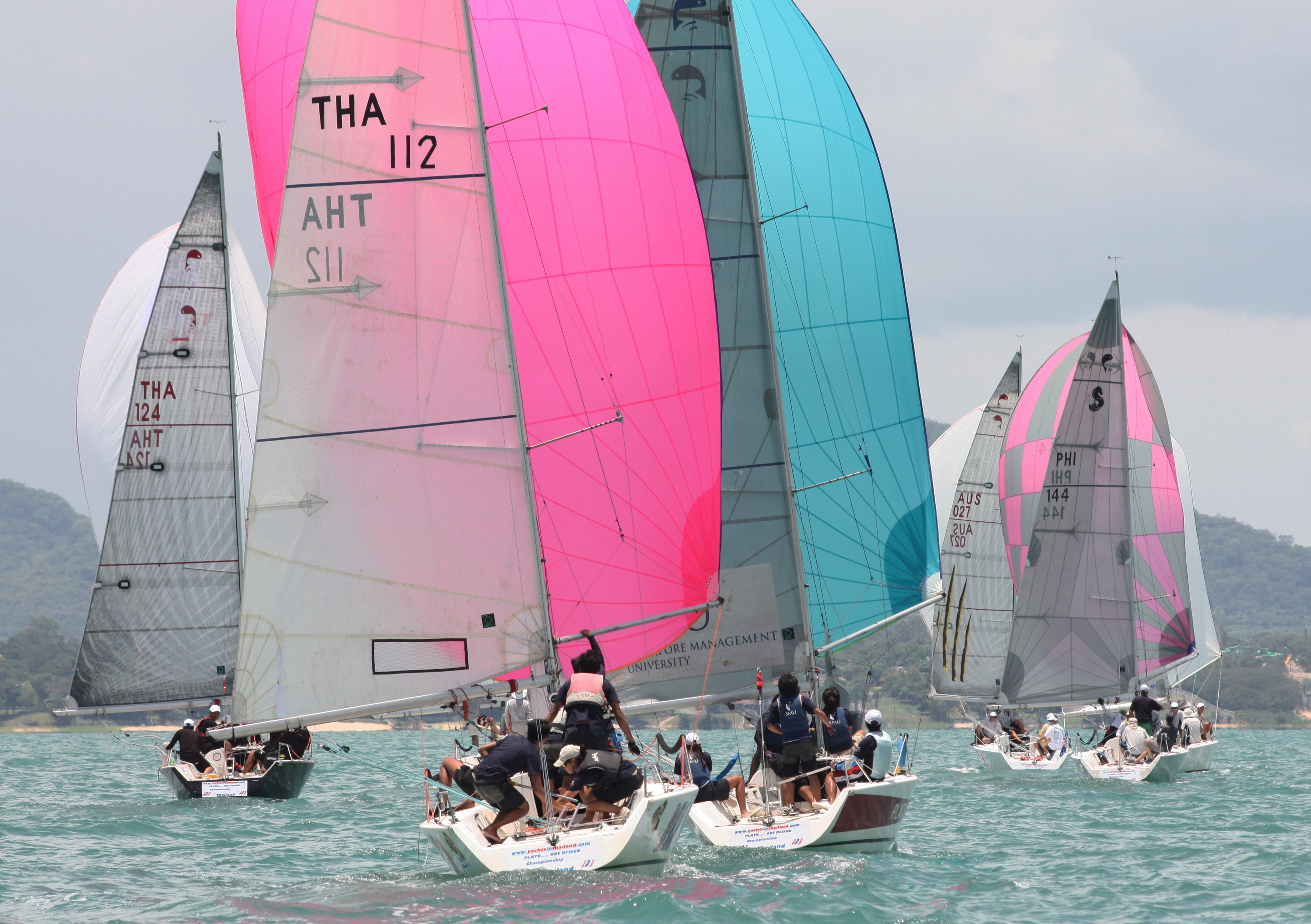 Podium positions decided on day 4 of the 2013 Top of the Gulf Regatta photo copyright MarineScene.asia taken at Ocean Marina Yacht Club and featuring the Platu 25 class