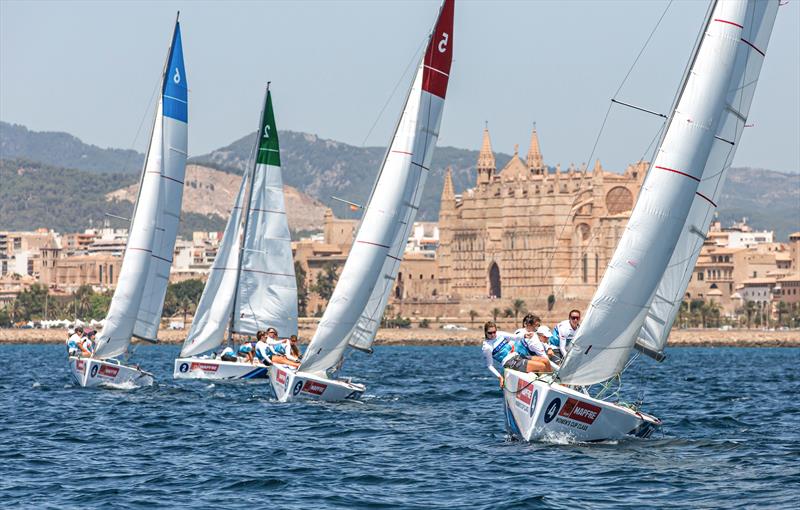 Women's Cup Class Official Practice Race on day 1 of the 42nd Copa del Rey MAPFRE  photo copyright Laura G.Guerra taken at Real Club Náutico de Palma and featuring the Blusail 24 class