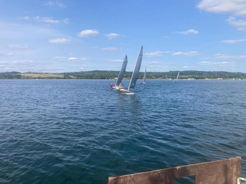 British Moths at Farmoor photo copyright Oxford Sailing Club taken at Oxford Sailing Club and featuring the British Moth class