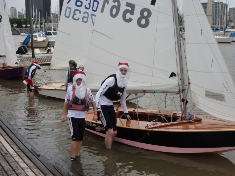 The British Cadet team practicing over Christmas for the Cadet worlds photo copyright Andy Shorrock taken at  and featuring the Cadet class