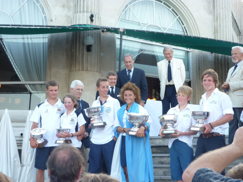 The top 3 teams at the Cadet worlds photo copyright Andy Shorrock taken at  and featuring the Cadet class