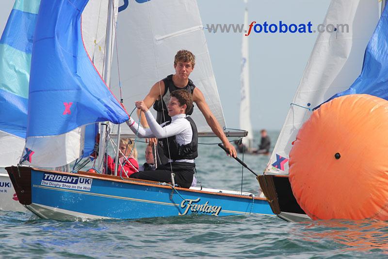 TridentUK Cadet National Championships final day photo copyright Mike Rice / www.fotoboat.com taken at Royal Torbay Yacht Club and featuring the Cadet class