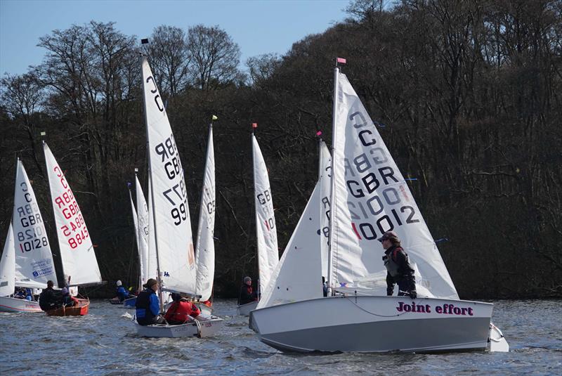 Cadets open meeting at Frensham Pond photo copyright Steve Gregory taken at Frensham Pond Sailing Club and featuring the Cadet class