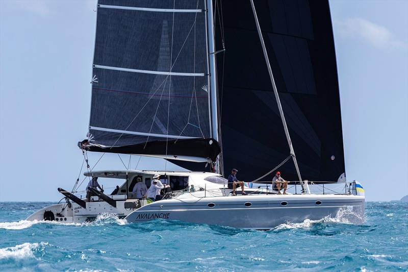 Avalanche is waiiting in the wings in Multihull Passage - 2024 Ocean Dynamics and Mount Gay Airlie Beach Race Week photo copyright Andrea Francolini / ABRW taken at Whitsunday Sailing Club and featuring the Catamaran class