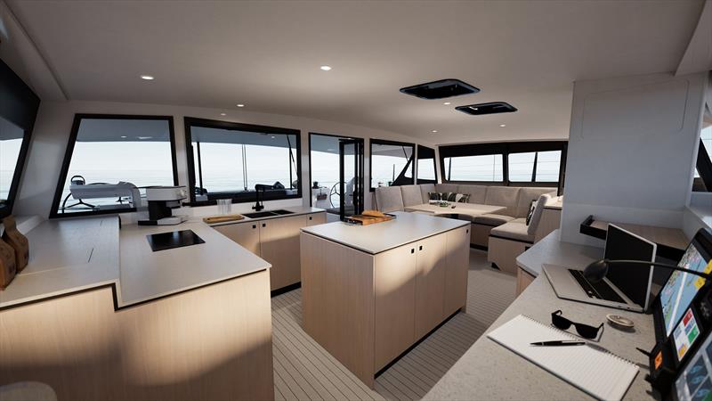 Main Saloon - Cure 55 photo copyright Cure Marine taken at  and featuring the Catamaran class