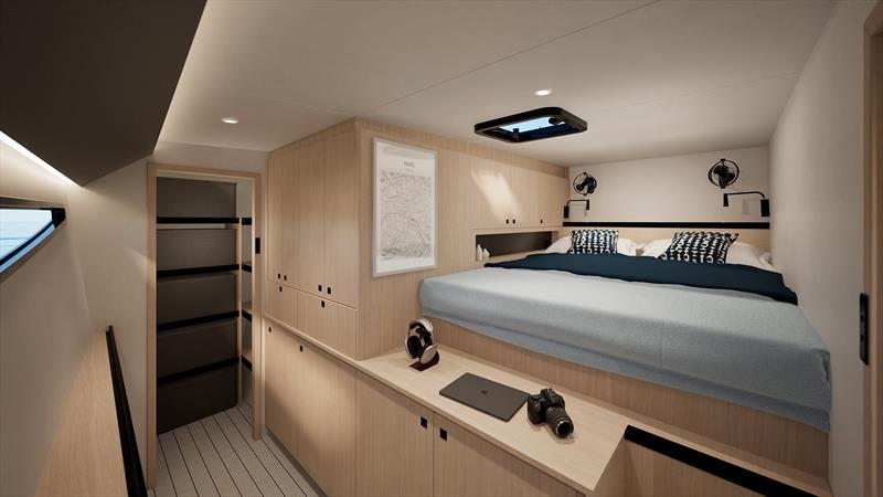 Master Stateroom - Cure 55 photo copyright Cure Marine taken at  and featuring the Catamaran class