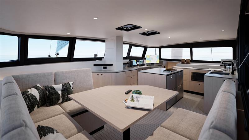 Main Saloon - Cure 55 photo copyright Cure Marine taken at  and featuring the Catamaran class