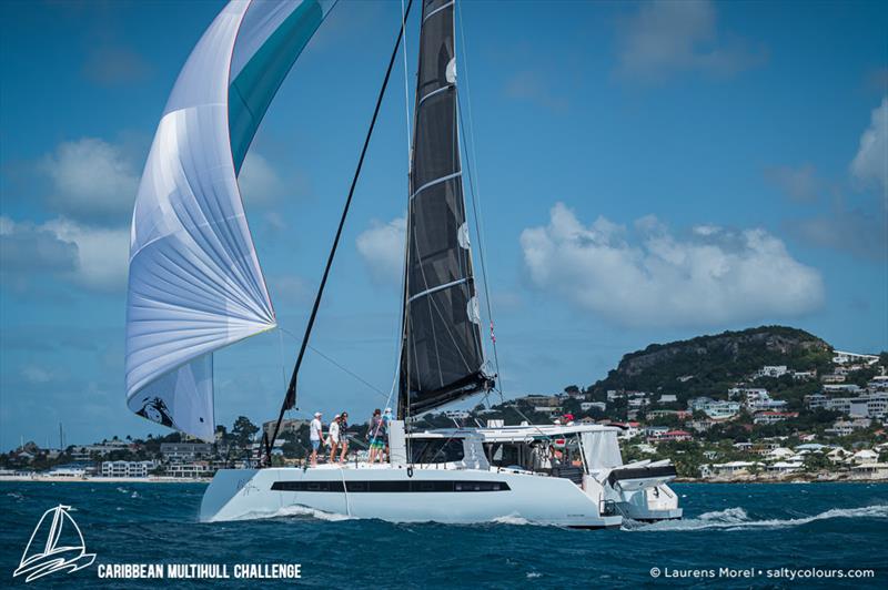 Caribbean Multihull Challenge day 4 photo copyright Laurens Morel / www.saltycolours.com taken at Sint Maarten Yacht Club and featuring the Catamaran class