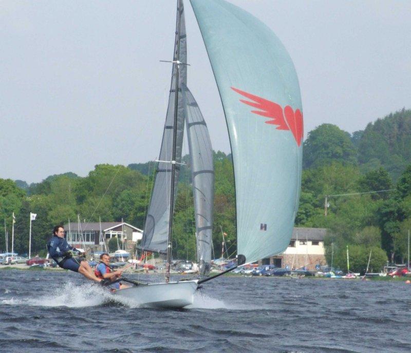 Exciting racing at the Whit Regatta photo copyright John Hunter taken at Bala Sailing Club and featuring the Cherub class