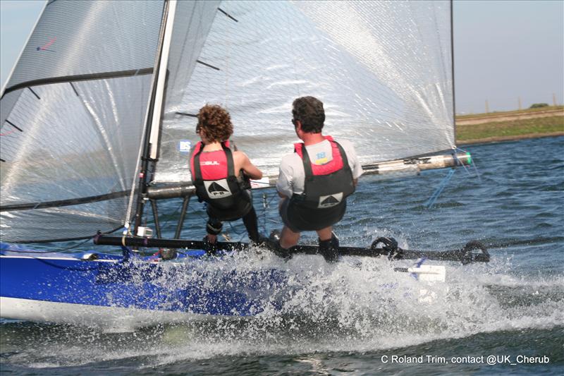 Cherub Inlands at Queen Mary photo copyright Roland Trim taken at Queen Mary Sailing Club and featuring the Cherub class