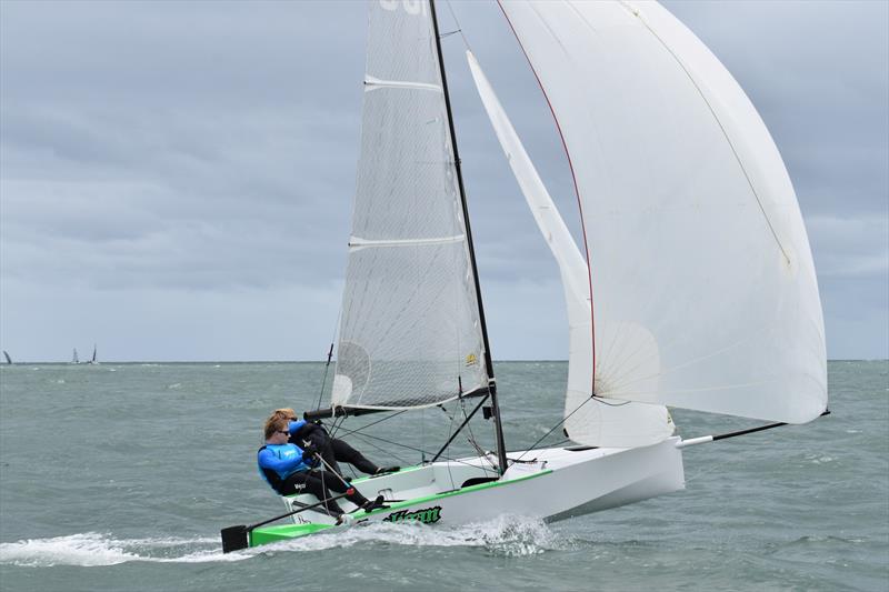 60th Cherub Australian National Championship - Leo Pirret & Finn Pirret (fourth overall) photo copyright Keisha Day taken at Largs Bay Sailing Club and featuring the Cherub class