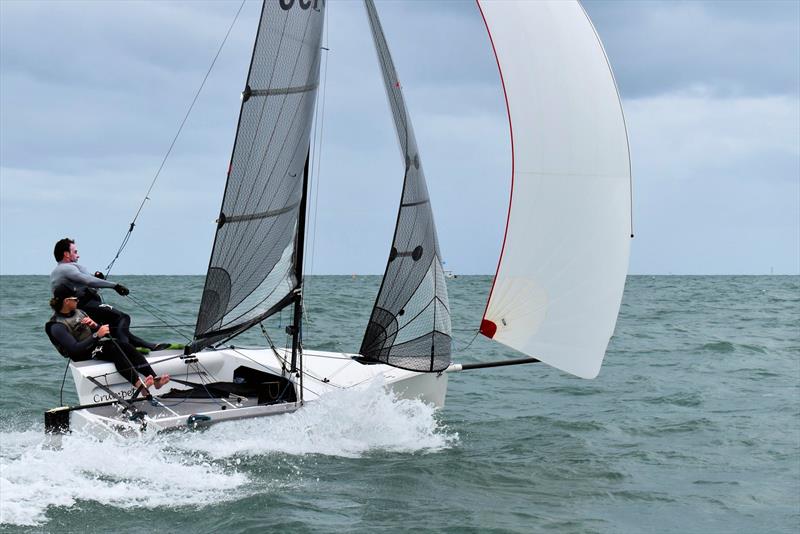 60th Cherub Australian National Championship - Sam Williams & Todd McVee (seventh overall) photo copyright Keisha Day taken at Largs Bay Sailing Club and featuring the Cherub class