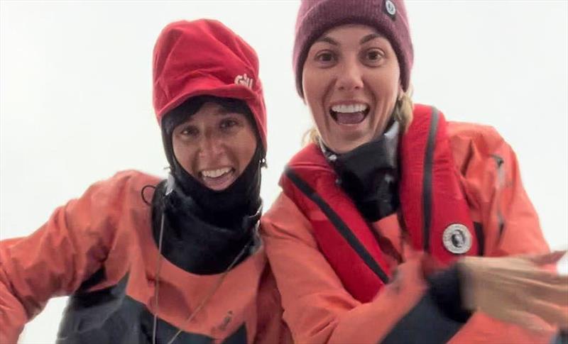 Cole Brauer and Elizabeth Tucker on board First Light in the Southern Ocean, en route Sydney AUS photo copyright Elizabeth Tucker taken at  and featuring the Class 40 class