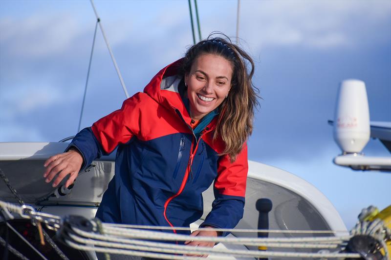 First Light arrives into Hobart with Coel Brauer and Elizabeth Tucker on board after epic trip from Spain - photo © Clint Taylor/Za Ocean Racing