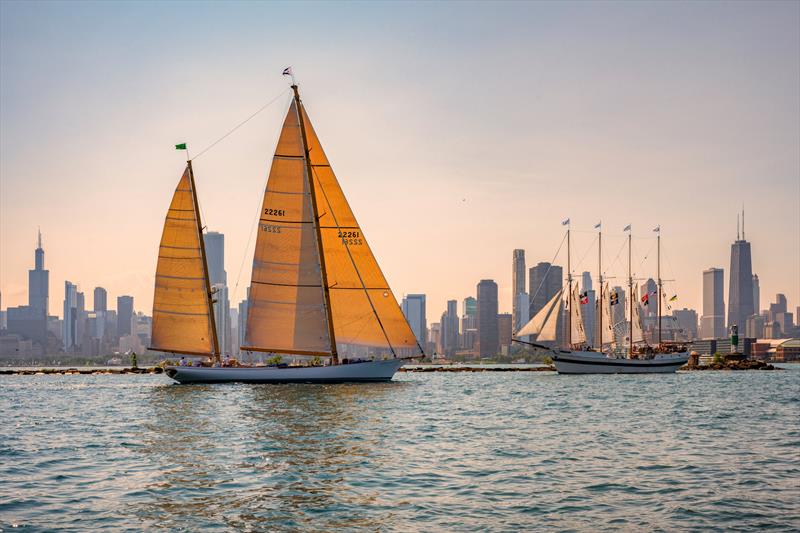 A beautiful sight - 115th Chicago Yacht Club Race to Mackinac presented by Wintrust photo copyright Barry Butler taken at Chicago Yacht Club and featuring the Classic Yachts class