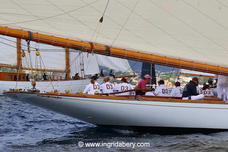 Les Voiles de Saint-Tropez day 6 - racing abandoned due to lack of wind photo copyright Ingrid Abery / www.ingridabery.com taken at Société Nautique de Saint-Tropez and featuring the Classic Yachts class