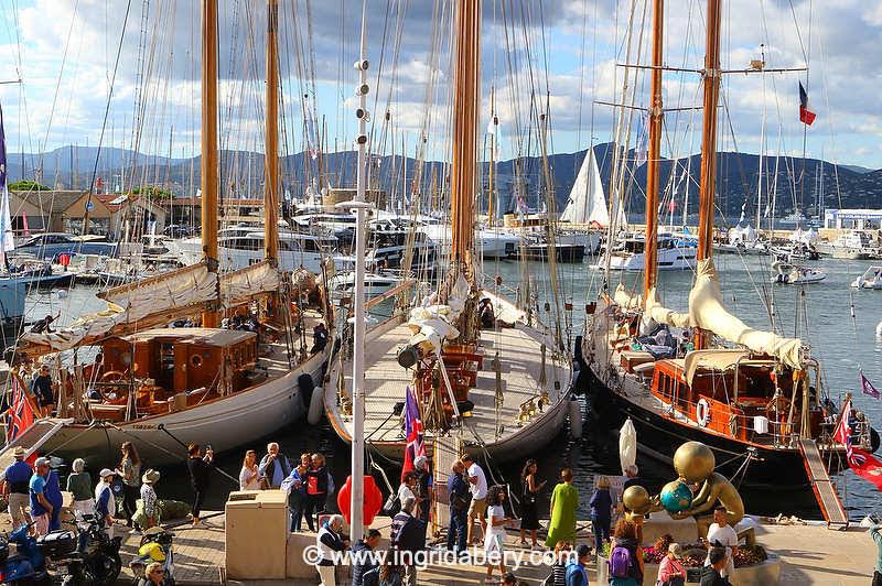 Les Voiles de Saint-Tropez day 6 - racing abandoned due to lack of wind photo copyright Ingrid Abery / www.ingridabery.com taken at Société Nautique de Saint-Tropez and featuring the Classic Yachts class