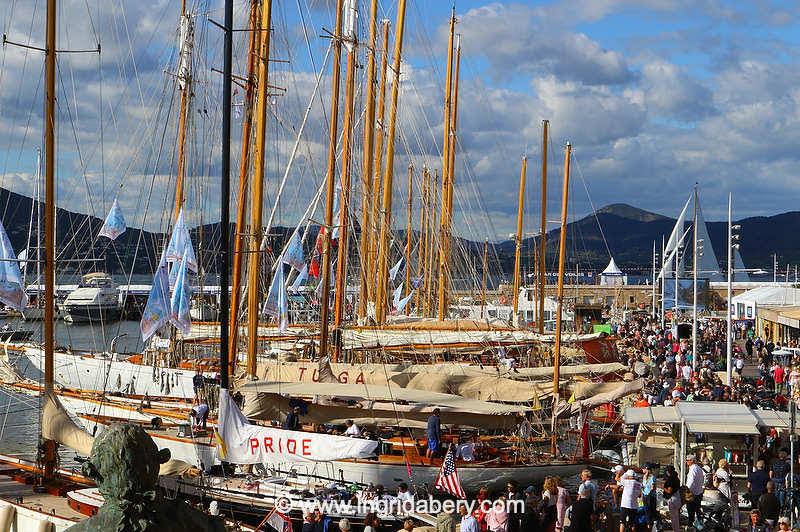 Les Voiles de Saint-Tropez day 6 - racing abandoned due to lack of wind photo copyright Ingrid Abery / www.ingridabery.com taken at Société Nautique de Saint-Tropez and featuring the Classic Yachts class