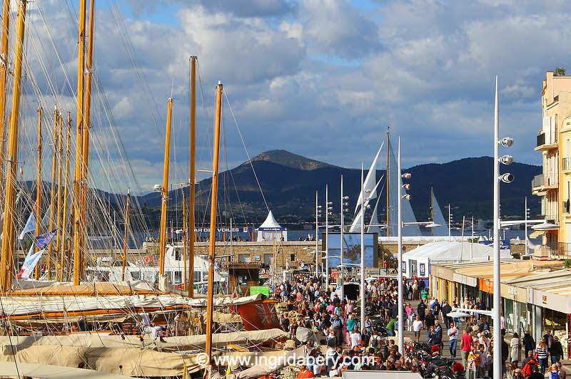 Les Voiles de Saint-Tropez day 6 - racing abandoned due to lack of wind photo copyright Ingrid Abery / www.ingridabery.com taken at Société Nautique de Saint-Tropez and featuring the Classic Yachts class