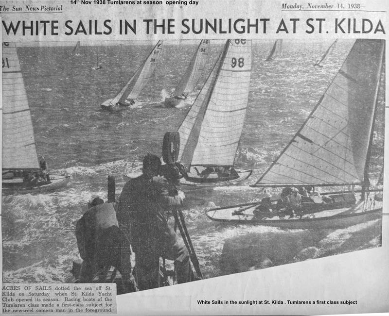 Tumlarens St.KYC Sail Past Nov 1938 -   - Tumlaren State Titles photo copyright Archive taken at Royal Melbourne Yacht Squadron and featuring the Classic Yachts class