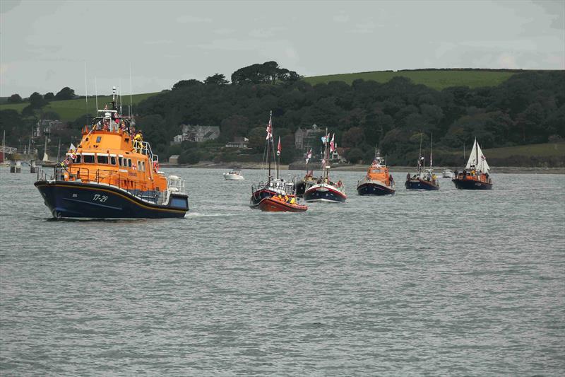 Falmouth Classics 2024 Parade of Sail and Power led by current and vintage lifeboats celebrating 200 years of the RNLI - photo © Nigel Sharp