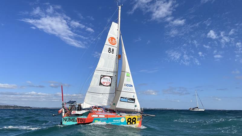 UK entrant Jasmine Harrison, 25, is on a steep learning curve and holding her own. A seasoned long-distance ocean swimmer and solo Atlantic rower, she is driven by a burning desire to sail solo around the world - photo © Don McIntyre / CG580Transat