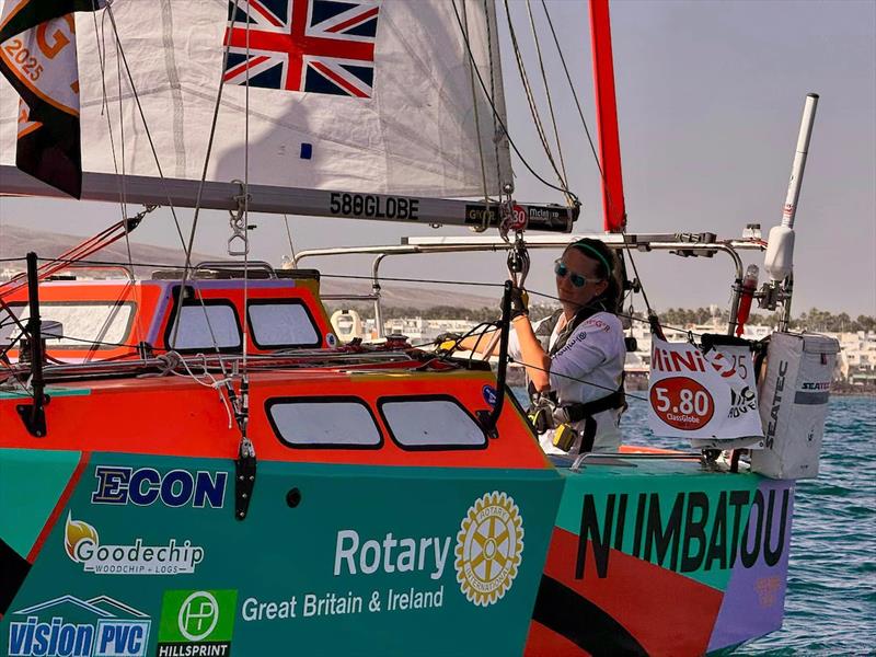 McIntyre Globe 580 Transat: Jasmine Harrison (25, UK, #26 NUMBATOU), a solo transatlantic rower and long-distance ocean swimmer, now a new solo sailor, had a slow, frustrating start with no wind but is now well on her way - photo © Aïda Valceanu