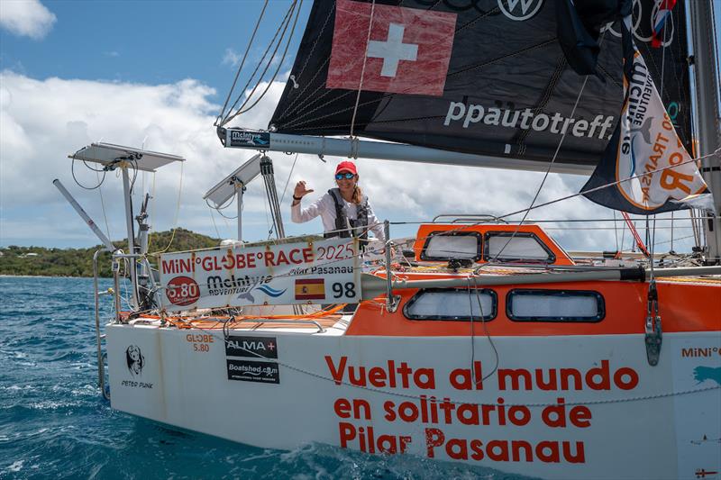 Pilar Pasanau: After the Globe 580 Transat, Pilar was unsure if she could continue due to a lack of sponsorship and a missing sail. Thanks to friends and associates, she's still in the race. As a professional ship captain, she has a real chance - photo © Rob Havill / MGR2025