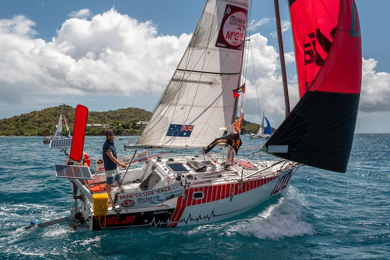 John Blenkinsop: John wasn't content to build just one Alma Globe 580, so he crafted another for his father Mike Blenkinsop. They're racing each other as the first-ever father (known as Popeye!) and son to compete solo around the world in the same event! - photo © Rob Havill / MGR2025