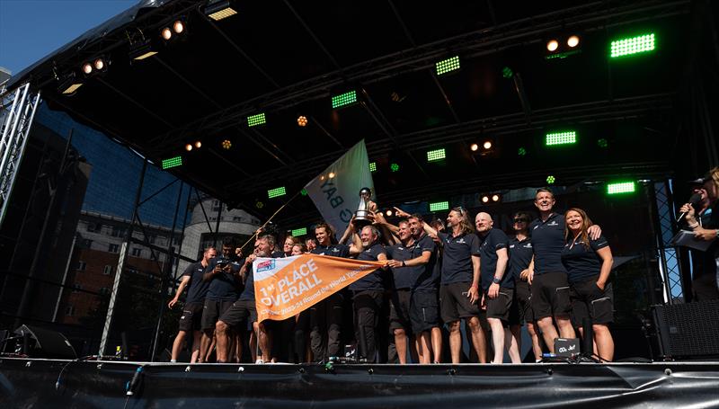 The finish of the Clipper 2023-24 Round the World Yacht Race photo copyright imagecomms taken at  and featuring the Clipper 70 class