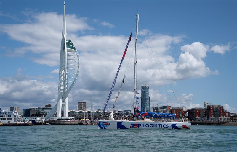 PSP Logistics arrives in Portsmouth having completed Clipper 2023-24 Race photo copyright Clipper Race taken at  and featuring the Clipper 70 class